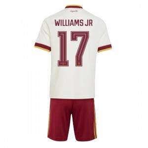 Espanja Nico Williams #17 Jalkapallovaatteet Lasten Vieraspeliasu MM-kisat 2026 Lyhythihainen (+ Lyhyet housut)